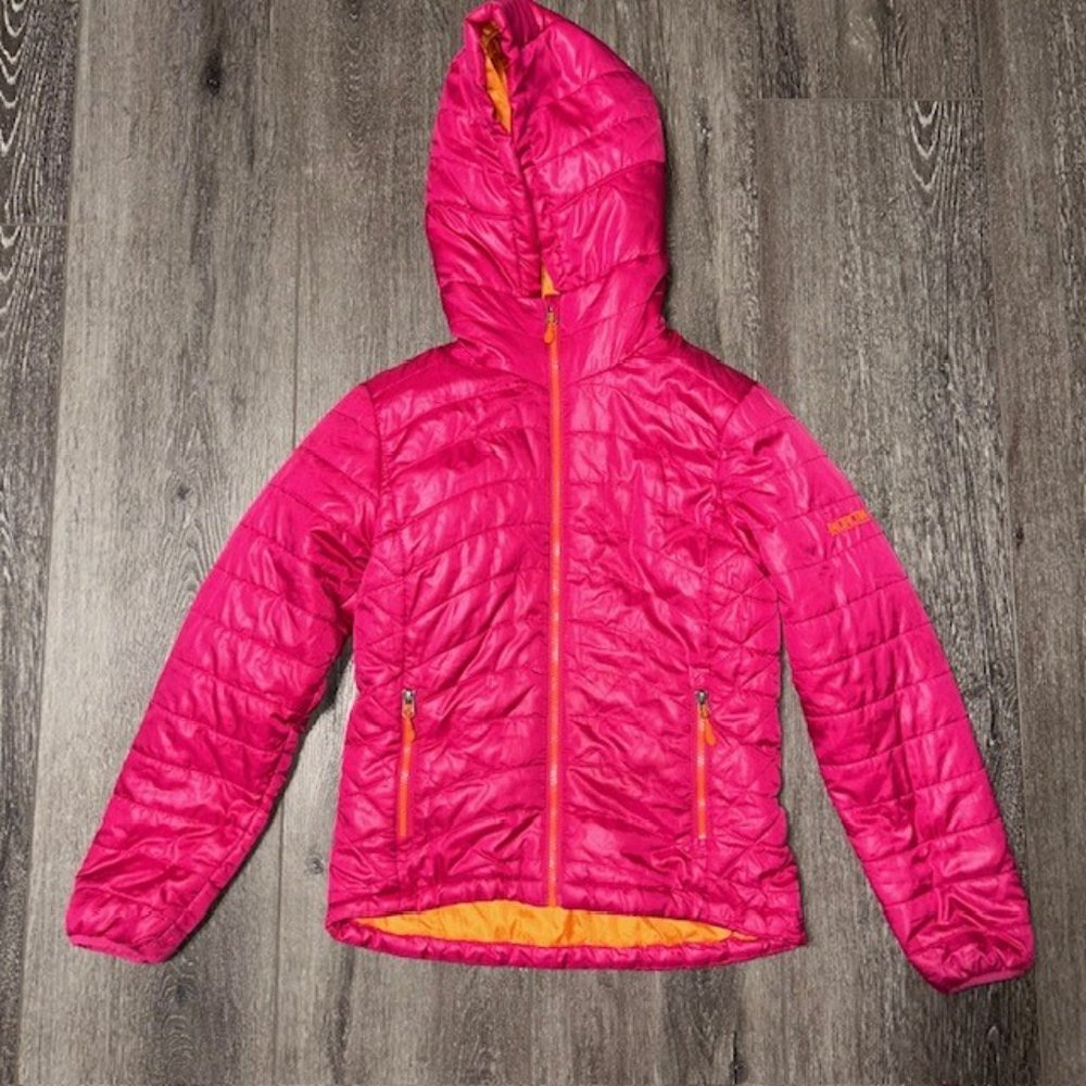 Pacific Trail Winter Jacket Girl Youth Size 14 Large Junior Hot Pink Orange EUC - Picture 1 of 5